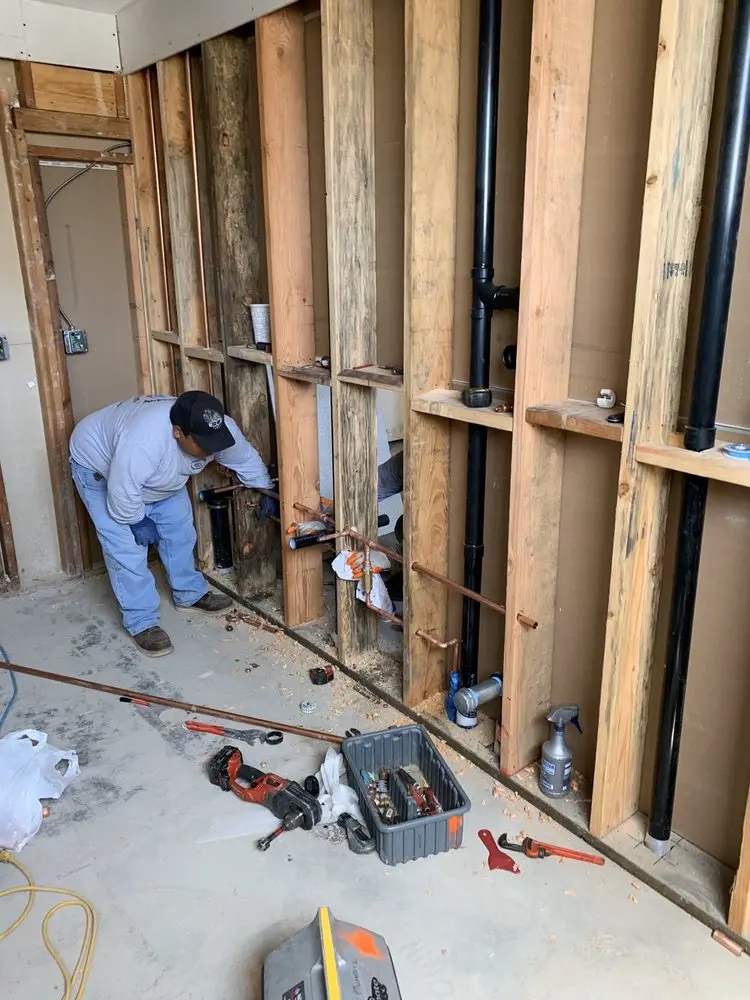 Commercial rough-in plumbing for Water Heater Replacement in Danbury Village
